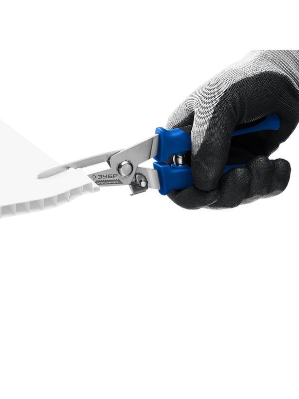 ЗУБР МУЛЬТИРЕЗ, 200 мм, универсальные технические ножницы, Профессионал (23215)