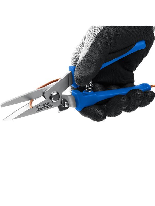 ЗУБР МУЛЬТИРЕЗ, 200 мм, универсальные технические ножницы, Профессионал (23215)