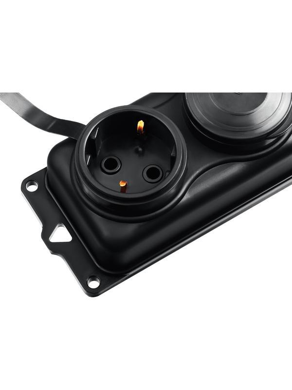 ЗУБР КГ-325-Ш3, КГ, 3 x 2.5 мм2, IP44, 5 м, 3 гн., 4000 Вт, силовой удлинитель, Профессионал (55024-05)