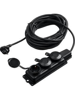 ЗУБР КГ-325-Ш3, КГ, 3 x 2.5 мм2, IP44, 10 м, 3 гн., 4000 Вт, силовой удлинитель, Профессионал (55024-10)