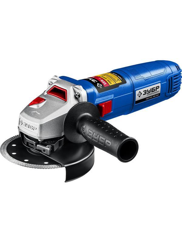 Угловая шлифовальная машина (Болгарка) ЗУБР УШМ-П125-1500 ЭПСТ, регулировка оборотов / d125 мм. / 1500 Вт.
