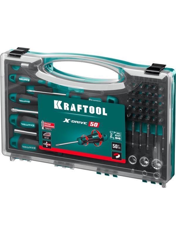 KRAFTOOL X-Drive-50, 50 предм., набор отверток и насадок (25815)