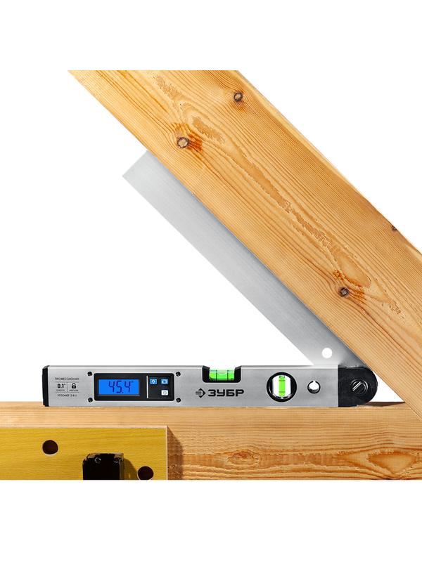 ЗУБР 400 мм, 0 - 230°, ±0,5°, угломер электронный, Профессионал (34288)