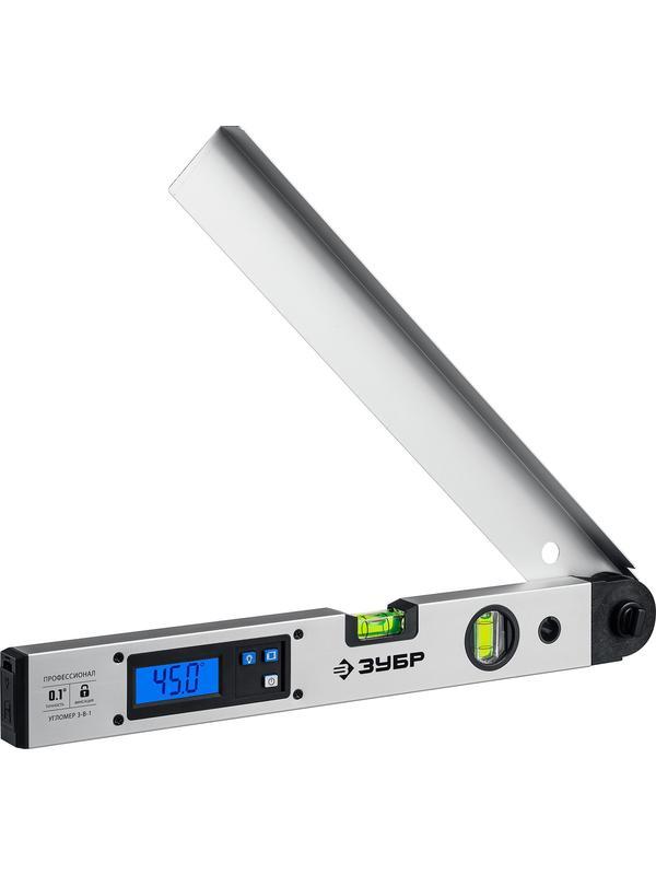 ЗУБР 400 мм, 0 - 230°, ±0,5°, угломер электронный, Профессионал (34288)