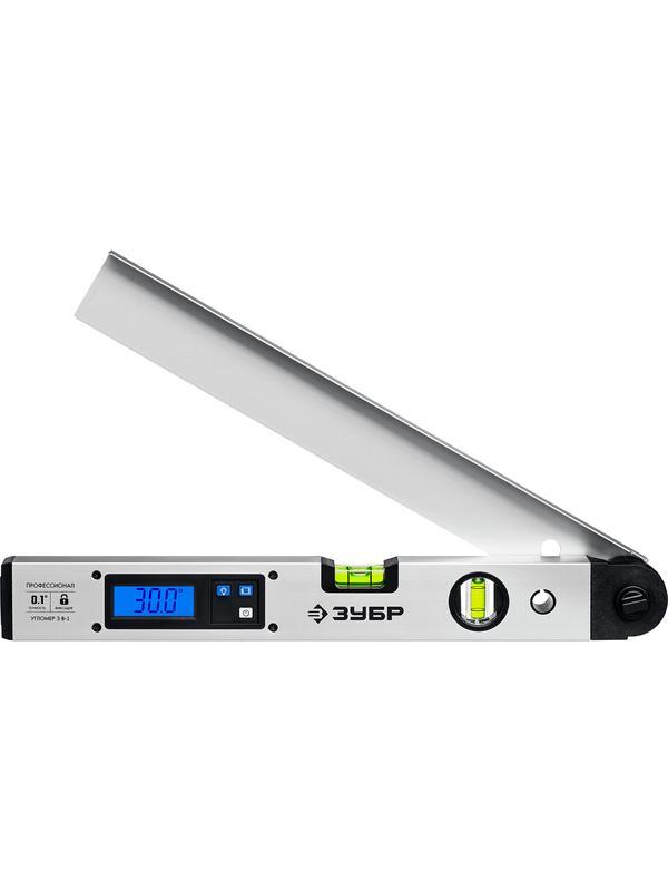 ЗУБР 400 мм, 0 - 230°, ±0,5°, угломер электронный, Профессионал (34288)