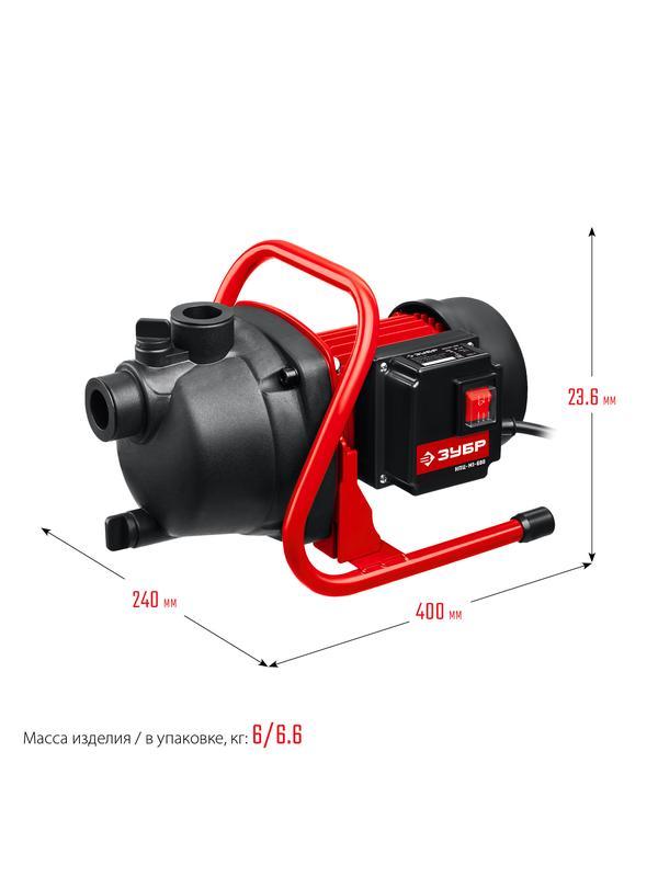 ЗУБР 600 Вт, поверхностный (садовый) центробежный насос (НПЦ-М1-600)