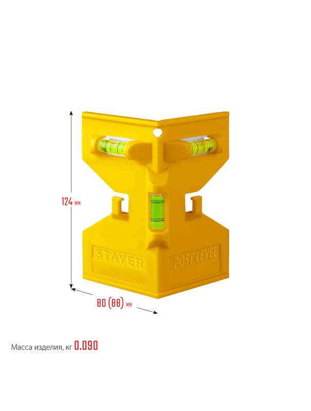 Уровень-угольник магнитный STAYER 3456