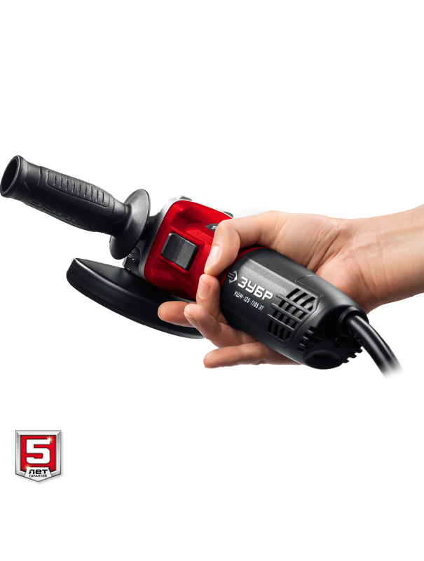 Угловая шлифовальная машина (Болгарка) ЗУБР УШМ-125-1105 ЭТ, регулировка оборотов / d125 мм. / 1100 Вт.