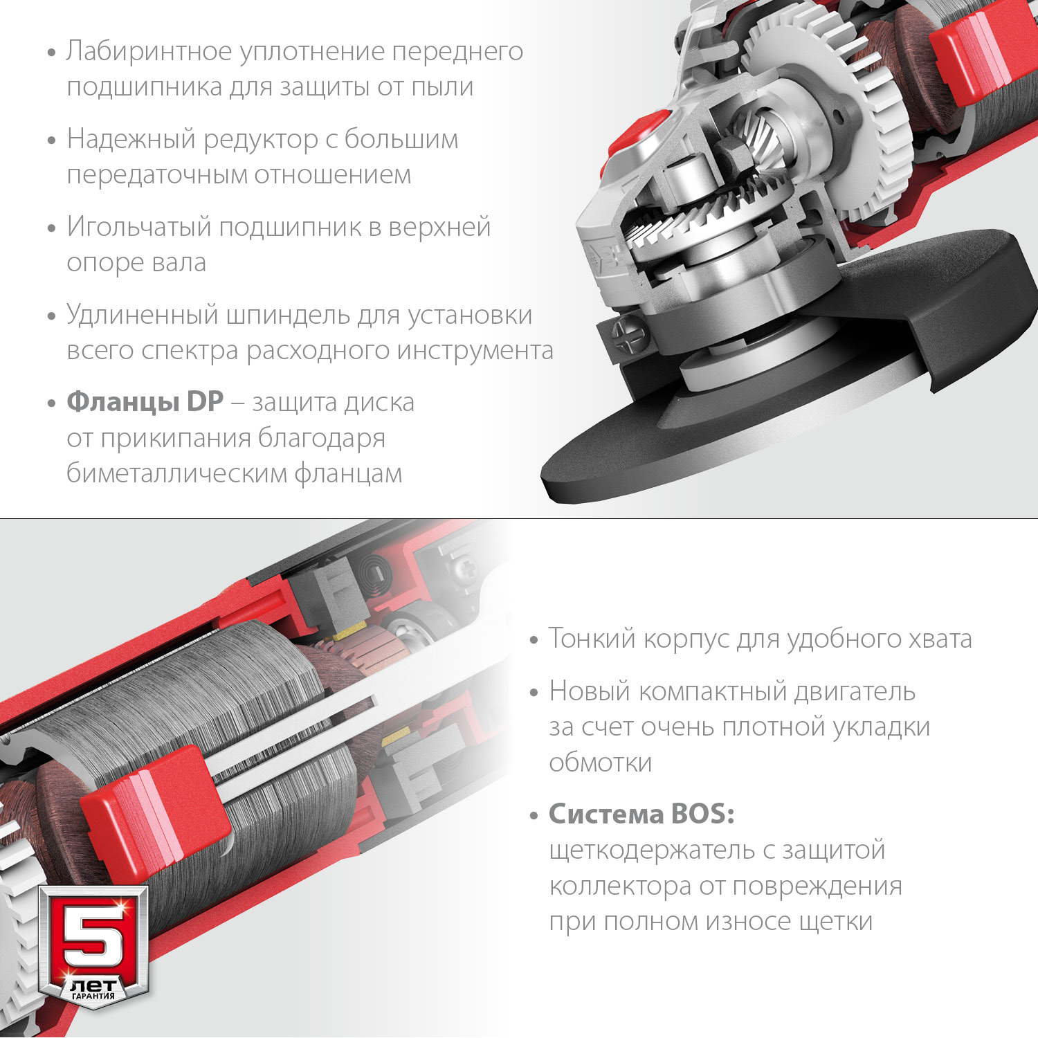 Угловая шлифовальная машина (Болгарка) ЗУБР УШМ-125-1105 ЭТ, регулировка оборотов / d125 мм. / 1100 Вт.