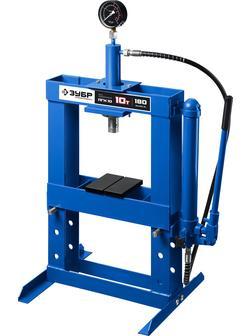 ЗУБР ПГН-10, 10 т, гидравлический пресс с гидронасосом и манометром, Профессионал (43072-10)