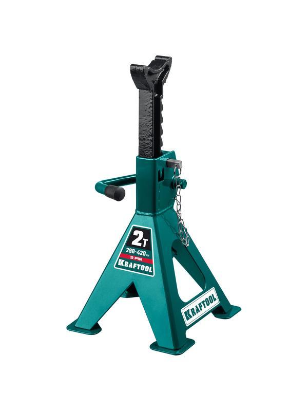 KRAFTOOL S-PIN, 2 т, 290 - 420 мм, усиленная страховочная подставка со штифтом (43465-2)