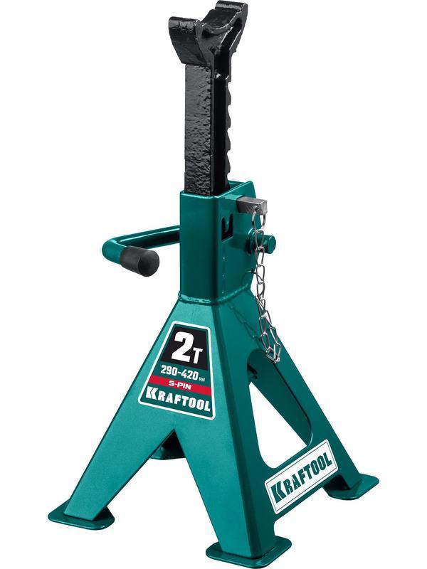 KRAFTOOL S-PIN, 2 т, 290 - 420 мм, усиленная страховочная подставка со штифтом (43465-2)