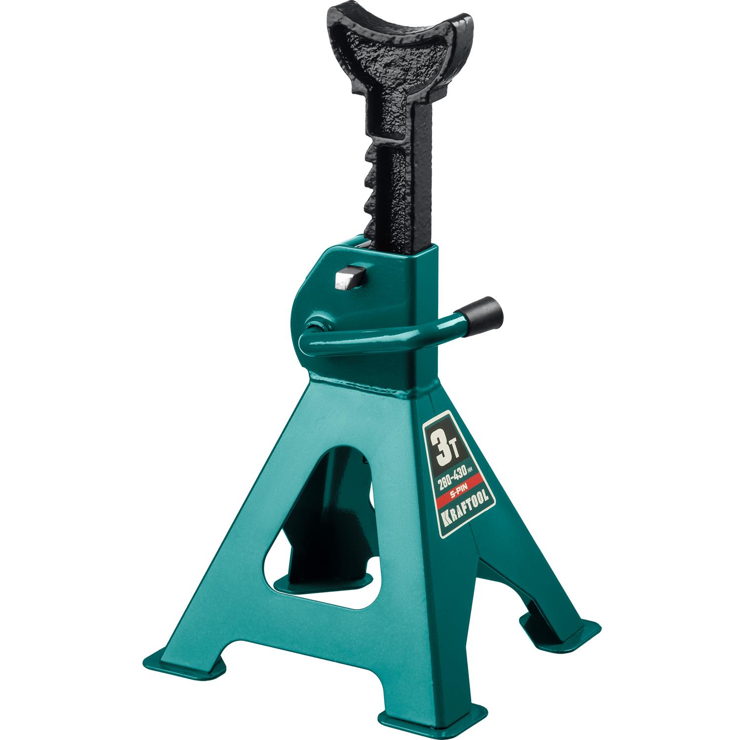 KRAFTOOL S-PIN, 3 т, 280 - 430 мм, усиленная страховочная подставка со штифтом (43465-3)