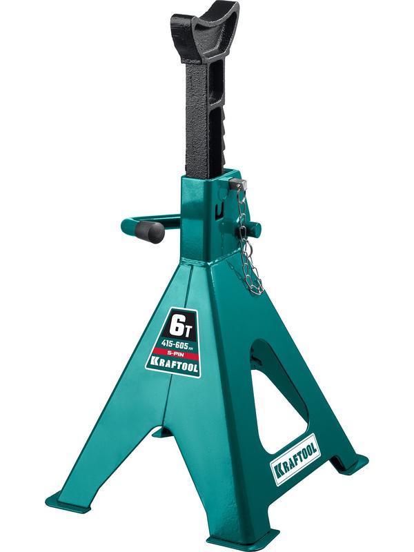 KRAFTOOL S-PIN, 6 т, 415 - 605 мм, усиленная страховочная подставка со штифтом (43465-6)
