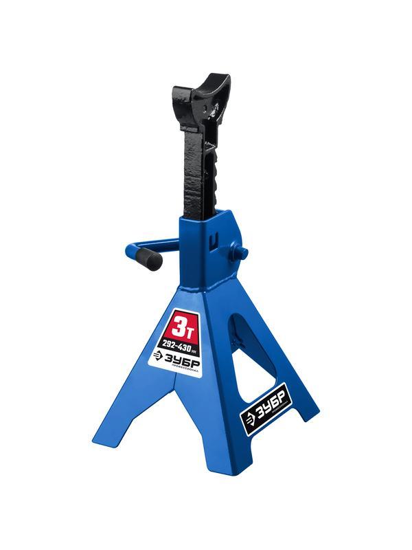 ЗУБР 3 т, 292 - 430 мм, усиленная страховочная подставка, Профессионал (43065-3)