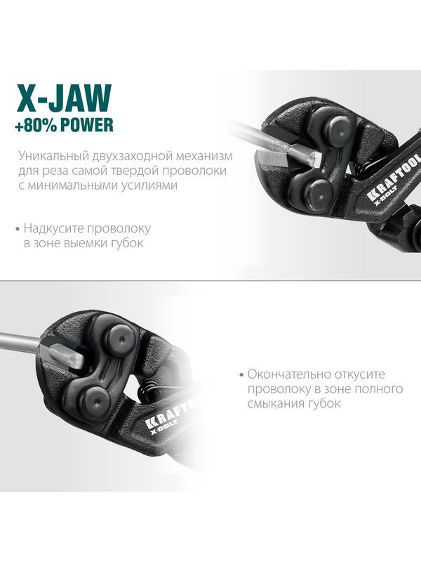 KRAFTOOL X-BOLT, 200 мм, компактный цельнокованый болторез (23283)