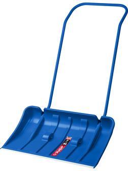 ЗУБР СКАНДИНАВИЯ, 800 мм, пластиковый ковш, с алюминиевой планкой, с колесиками, снеговой движок (скрепер), Профессионал (39937)