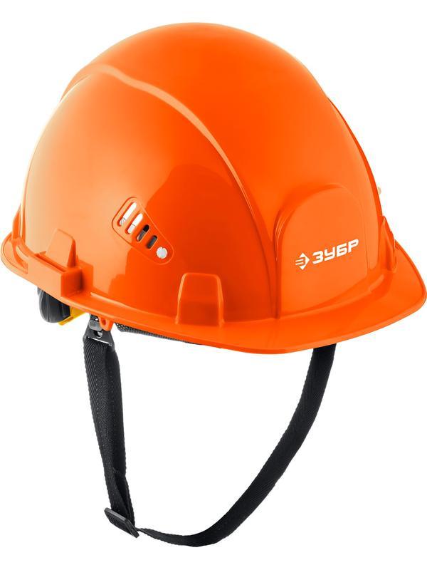 ЗУБР ФОРТ, оранжевая, храповый механизм регулировки, универсальное крепление для наушников и щитков, защитная каска, Профессионал (11094-1)