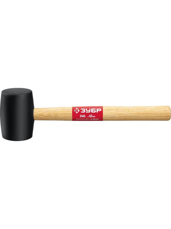 ЗУБР 340 г, чёрная, резиновая киянка (2050-55)