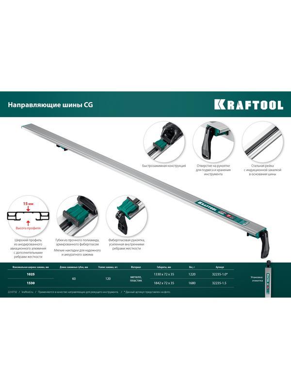 KRAFTOOL CG-150, 1500 мм, направляющая шина (32235-1.5)