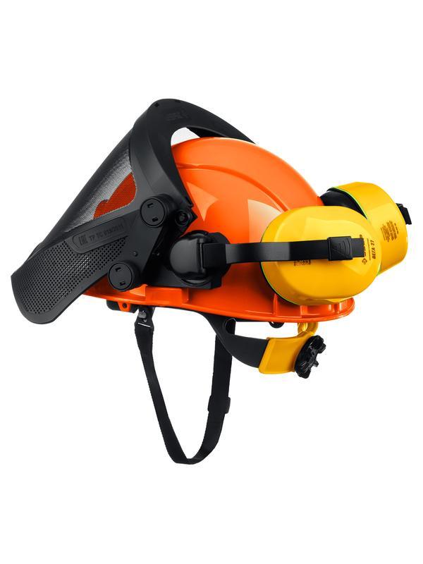 ЗУБР ТРИАДА, защитная каска в комплекте с наушниками и защитным сетчатым экраном, Профессионал (11099)