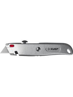 ЗУБР А24, универсальный металлический нож с трапециевидным лезвием (09228)