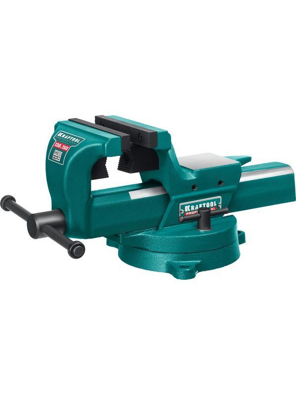 KRAFTOOL Forge-130/150, с регулировкой компенсации люфта, кованые стальные тиски (32700-150)