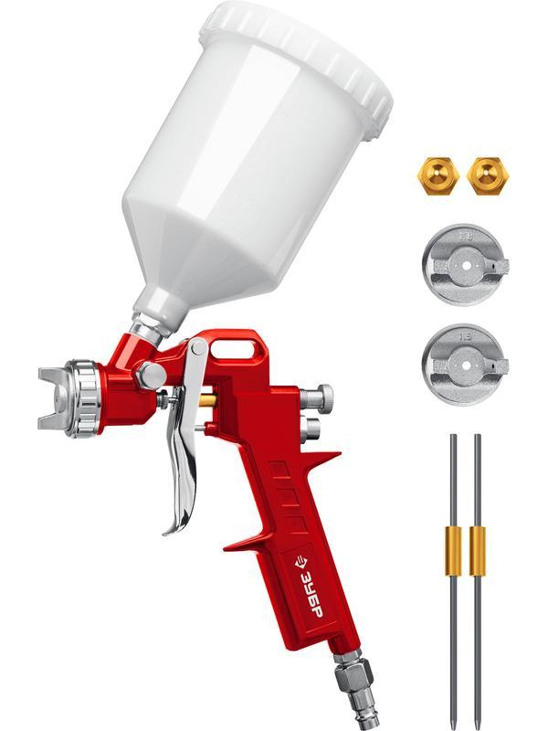 ЗУБР MS 200-3, 1.2, 1.5, 1.8 мм, пневматический краскопульт с верхним бачком (06458)