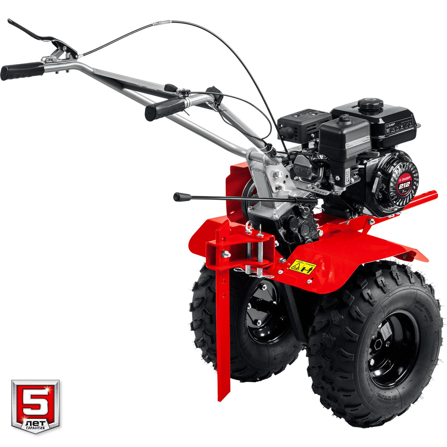 ЗУБР увеличенные колеса, 7 л.с., мотоблок с понижающей передачей (МТБ-400 У)