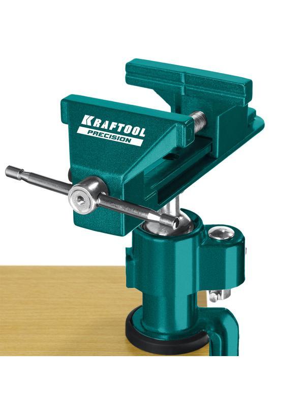 KRAFTOOL Precision, 75 мм, шарнирно-поворотные тиски (32711-75)