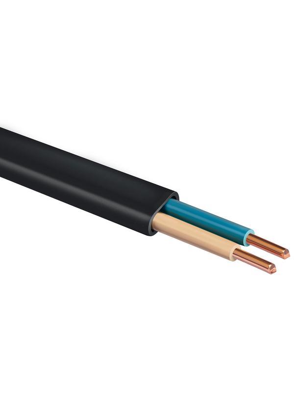 ЗУБР ВВГ-Пнг(А)-LS, 2 x 2.5 мм2, 50 м, ГОСТ 31996-2012, плоский, силовой кабель с пониженным дымо-газовыделением, Профессионал (60005-50)