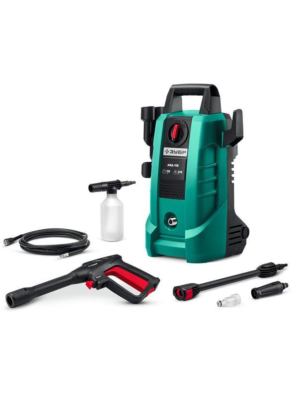 ЗУБР 115 Атм, 1500 Вт, мойка высокого давления, пистолет МИГ-180 (АВД-115)