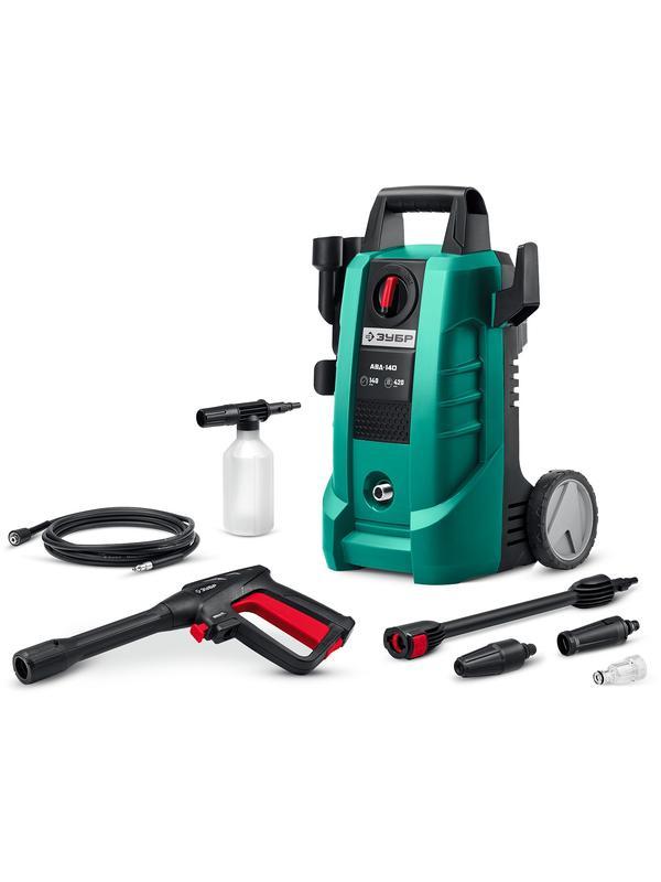 ЗУБР 140 Атм, 1700 Вт, мойка высокого давления, пистолет МИГ-180 (АВД-140)