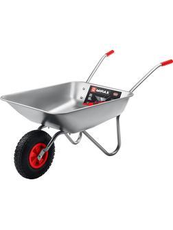 MIRAX MX-1, 65 л, 90 кг, одноколесная, оцинкованная сталь, садовая тачка (39900)