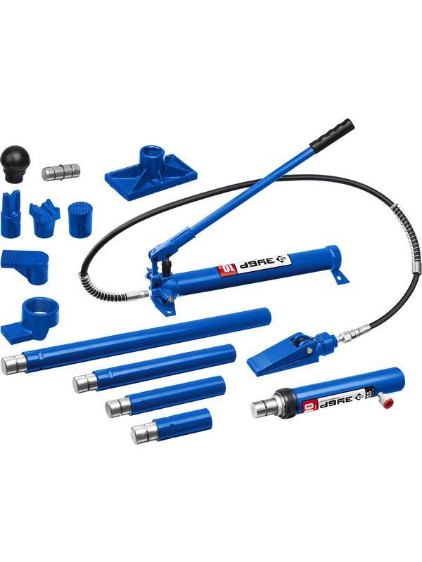 ЗУБР 10 т, гидравлический набор для правки кузова в пластиковом кейсе, Профессионал (43035-10)