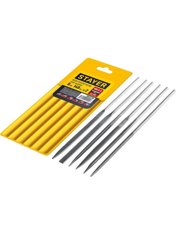 STAYER 6 шт, 140 мм, в чехле, набор надфилей (16013-H6)