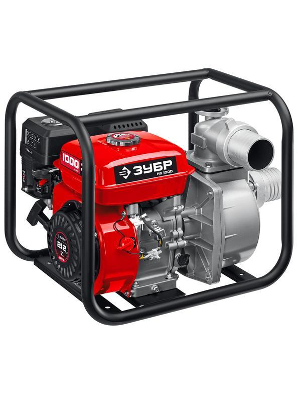 ЗУБР 1000 л/мин, мотопомпа бензиновая (МП-1000)