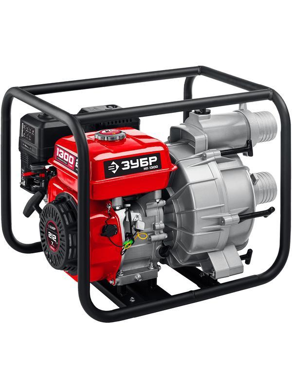 ЗУБР 1300 л/мин, мотопомпа бензиновая для грязной воды (МПГ-1300)