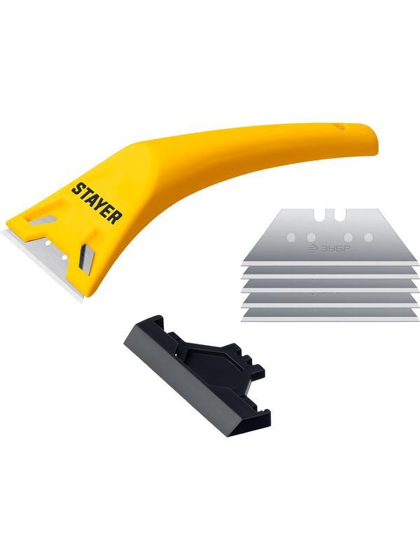 STAYER 60 мм, 5 доп. лезвий, компактный скребок (0851-H6)