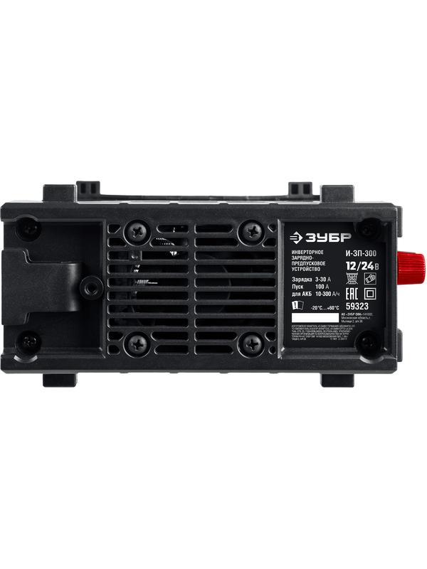 ЗУБР И-ЗП-300, 12/24 В, 100 А, 3-30 А, инверторное зарядно-предпусковое устройство (59323)