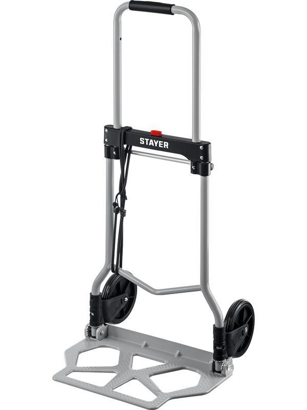STAYER PROTruck, до 70кг, каркас и платформа из алюминия, платформа 39х28см, колеса d13 см, вес 3.0кг, складная хозяйственная тележка (38755-70)