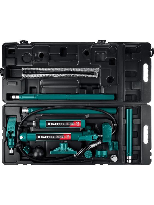 KRAFTOOL 10 т, в пластиковом кейсе, набор для правки кузова (43435-10)