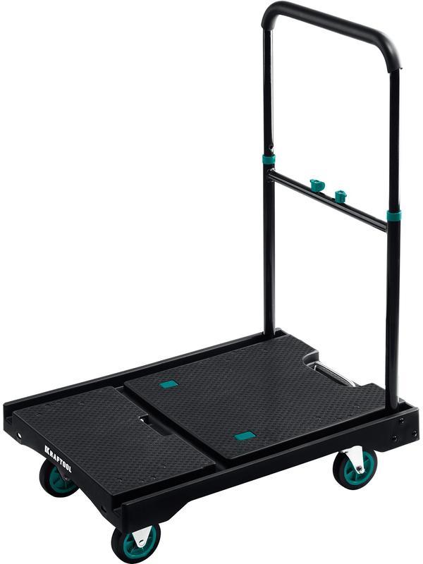 KRAFTOOL до 150 кг, платформа 68.0 х 49.5 см, складная рукоятка, складные колеса d 10 см, вес - 9.3 кг, платформенная тележка (38780-150)