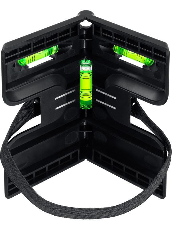 KRAFTOOL POST-LEVEL, 3 глазка, магнитный угловой уровень (34788)