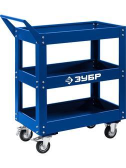 ЗУБР 820 х 405 х 955 мм, инструментальная тележка с 3 полками, Профессионал (38913)