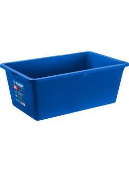 ЗУБР 60 л, первичный высокопрочный пластик, усиленный прямоугольный строительный таз (06096-65)