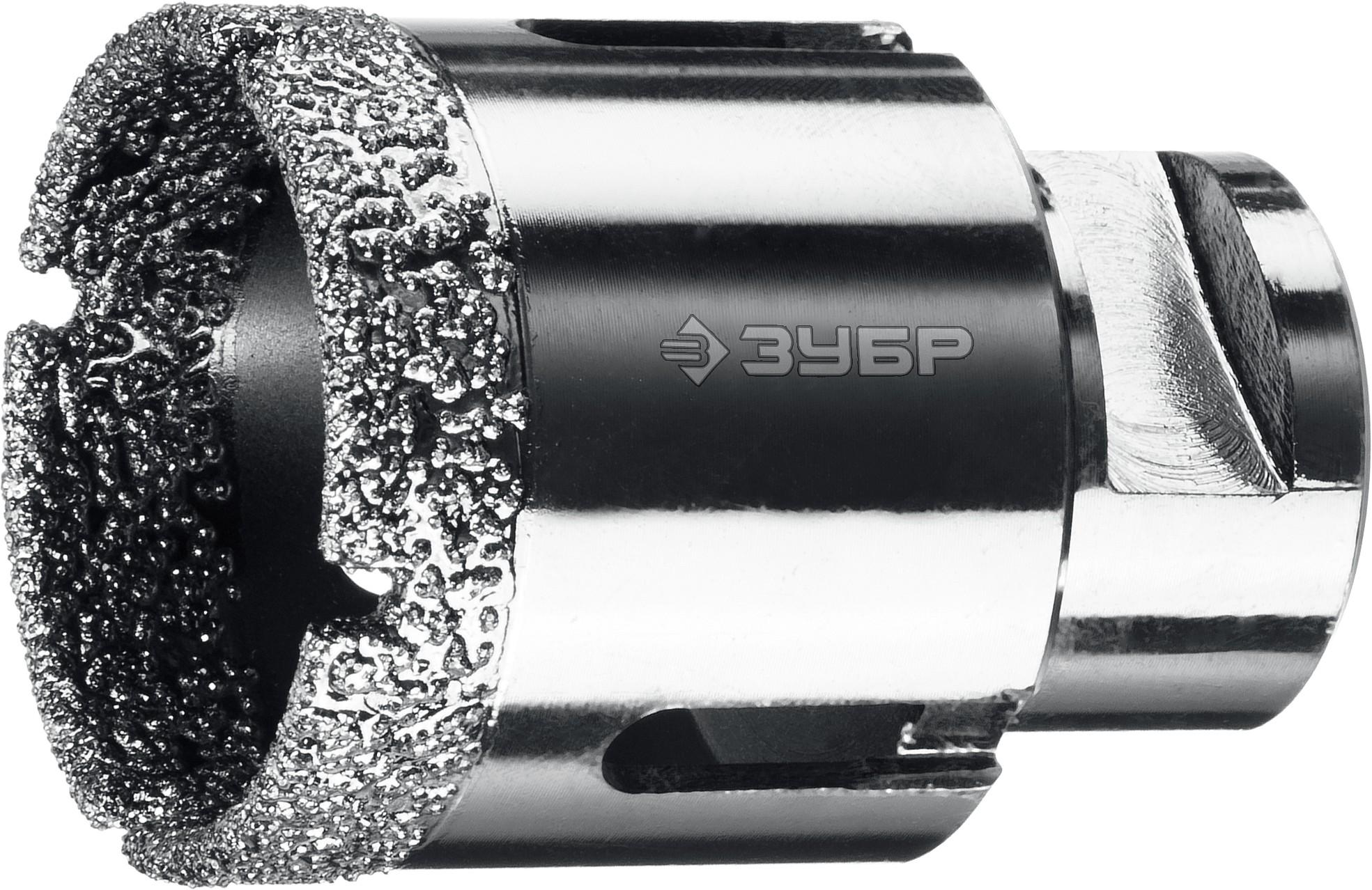 ЗУБР АВК, d 40 мм, (М14, 15 мм кромка), вакуумная алмазная коронка, Профессионал (29865-40)