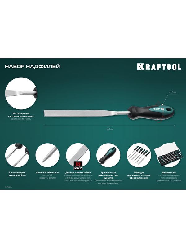 KRAFTOOL 6 шт, 160 мм, набор надфилей (16030-6)