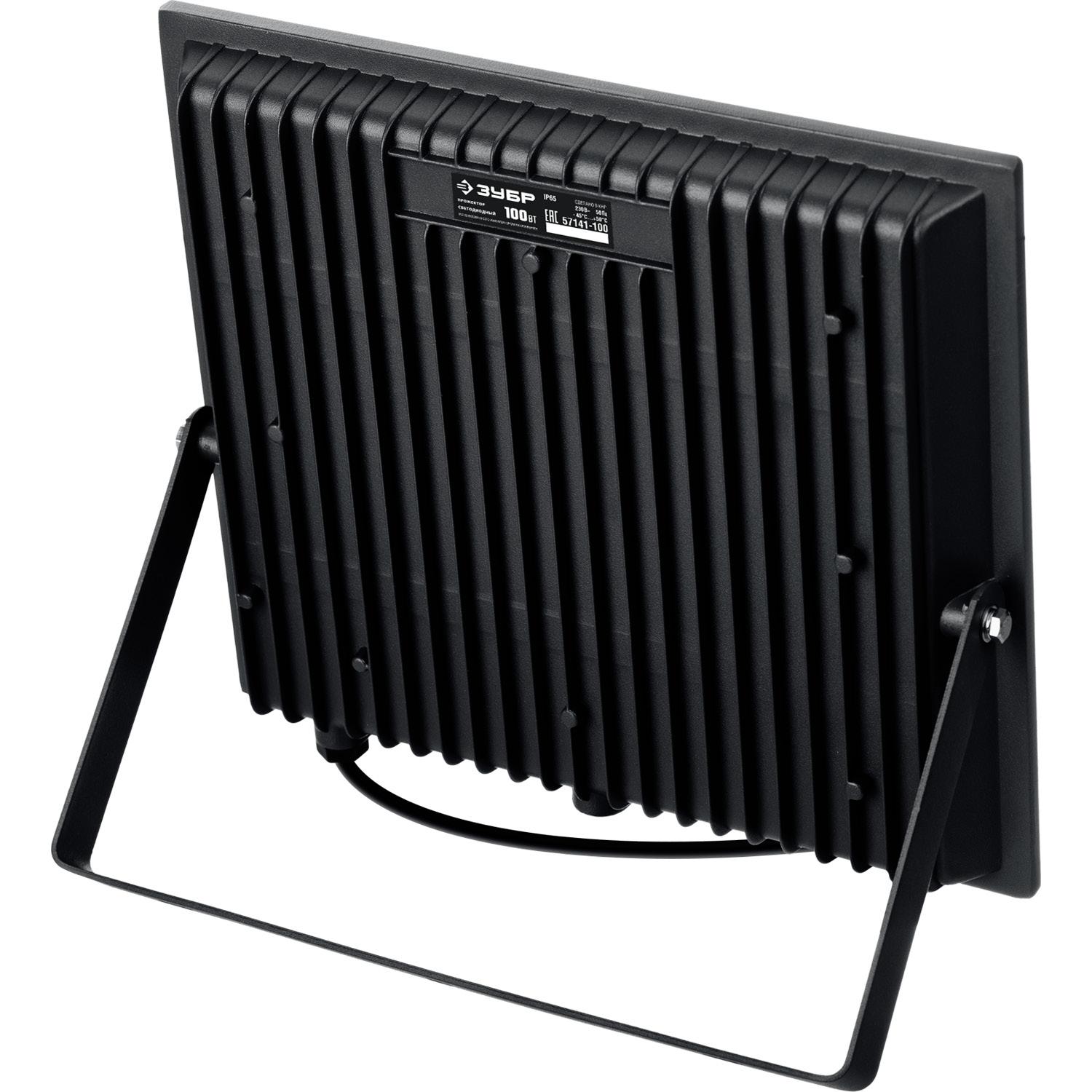 ЗУБР ПСК-100, 100 Вт, 6500 К, IP 65, светодиодный прожектор, Профессионал (57141-100)