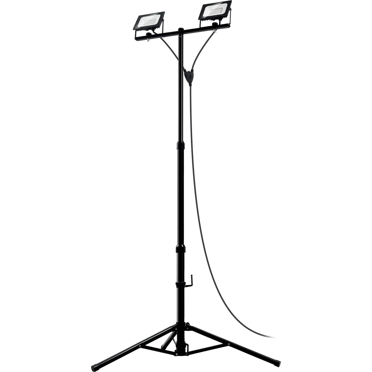 ЗУБР ПСК 30х2, 2 х 30 Вт, 6500 К, IP 65, 1.6 м, светодиодные прожекторы на штативе, Профессионал (57145-2-30)